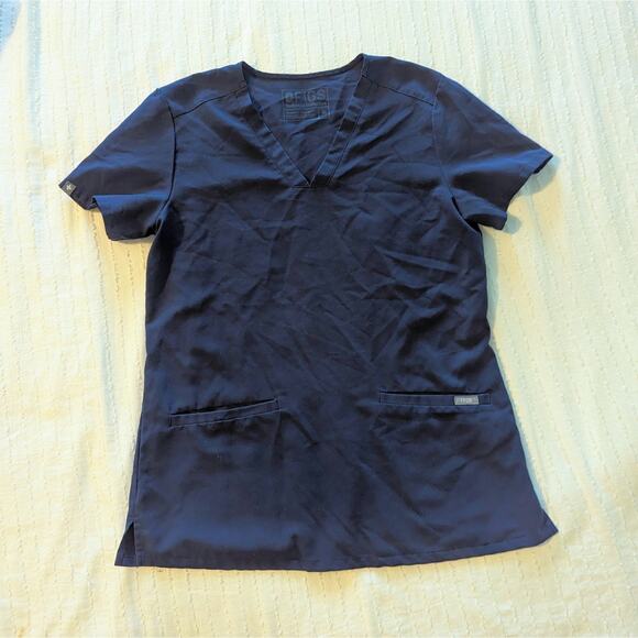 FIGS Casma Three-Pocket Scrub Navy Blue Top size XS - Picture 2 of 5